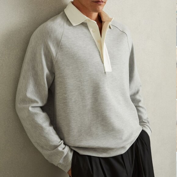 Reiss Other - Reiss Gray Rugby Long Sleeve Shirt in Medium